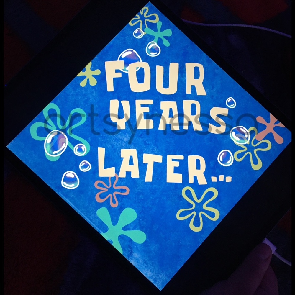 Sponge Bob Themed Graduation Cap Topper